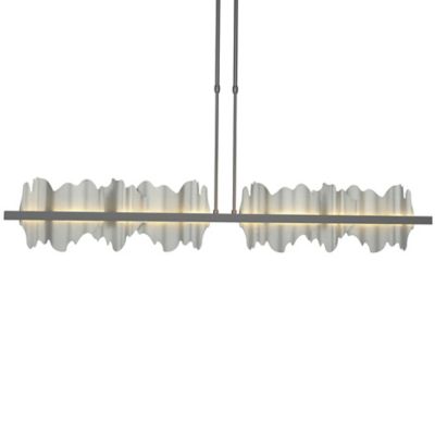 Hubbardton Forge Hildene Large LED Linear Chandelier Light - Color: Silver 