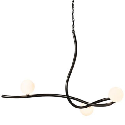 Hubbardton Forge Slide Pendant Light - Color: Black - Size: 3 light - 13920