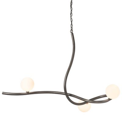 Hubbardton Forge Slide Pendant Light - Color: Grey - Size: 3 light - 139201