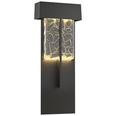 Hubbardton Forge Shard XL LED Outdoor Wall Sconce - Color: Black - Size: 1 