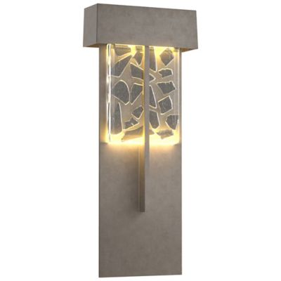 Hubbardton Forge Shard XL LED Outdoor Wall Sconce - Color: Silver - Size: 1