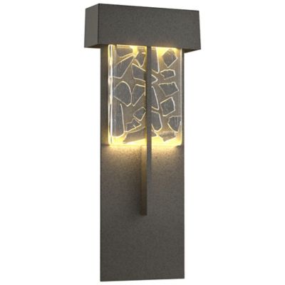 Hubbardton Forge Shard XL LED Outdoor Wall Sconce - Color: Black - Size: 1 