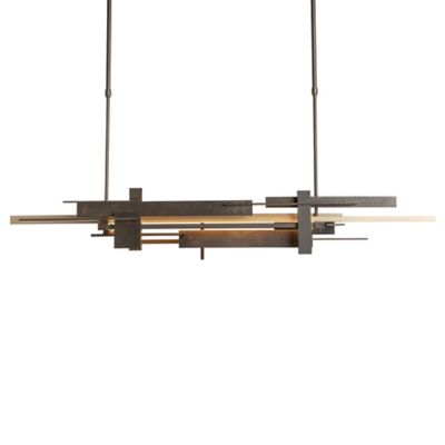 Hubbardton Forge Planar LED Linear Chandelier Light - Color: Grey - Size: S