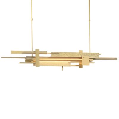 Hubbardton Forge Planar LED Linear Chandelier Light - Color: Brass - Size: 