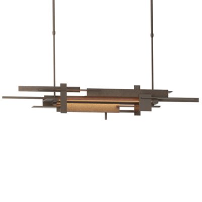 Hubbardton Forge Planar LED Linear Chandelier Light - Color: Bronze - Size: