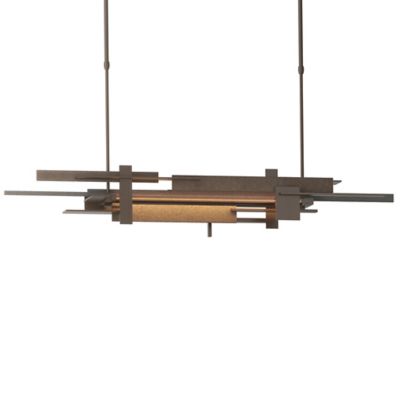 Hubbardton Forge Planar LED Linear Chandelier Light - Color: Bronze - Size: