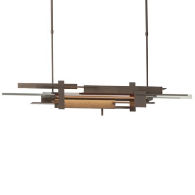 Hubbardton Forge Planar LED Linear Chandelier Light - Color: Bronze - Size: