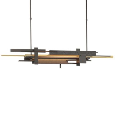 Hubbardton Forge Planar LED Linear Chandelier Light - Color: Bronze - Size: