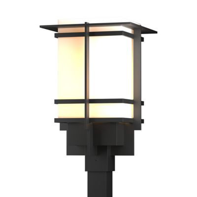 Hubbardton Forge Tourou Outdoor Post Light - Color: Black - Size: Medium - 