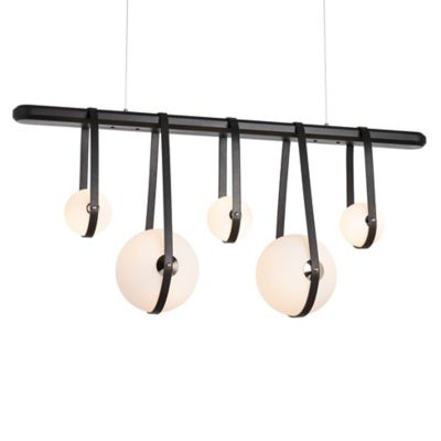 Hubbardton Forge Derby LED Linear Chandelier - Color: Black - Size: 4 light