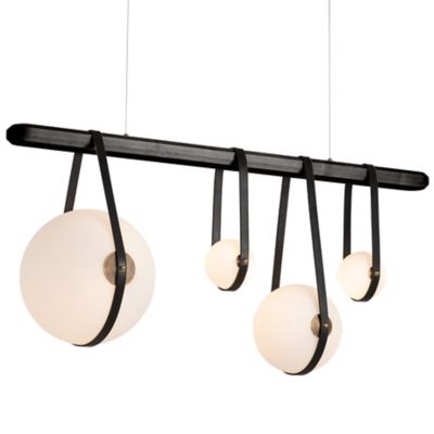 Hubbardton Forge Derby LED Linear Chandelier - Color: Black - Size: 4 light