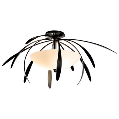 Hubbardton Forge Dahlia Semi-Flushmount Light - Color: Black - Size: 2 ligh