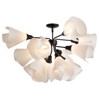 Hubbardton Forge Mobius Semi-Flushmount Light - Color: White - Size: 12 lig