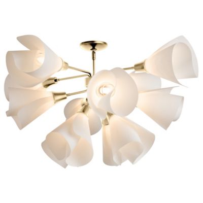 Hubbardton Forge Mobius Semi-Flushmount Light - Color: White - Size: 12 lig