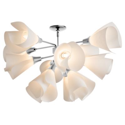 Hubbardton Forge Mobius Semi-Flushmount Light - Color: White - Size: 12 lig