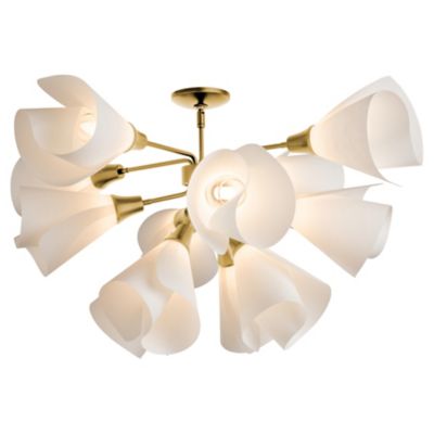 Hubbardton Forge Mobius Semi-Flushmount Light - Color: White - Size: 12 lig