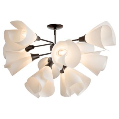 Hubbardton Forge Mobius Semi-Flushmount Light - Color: White - Size: 12 lig