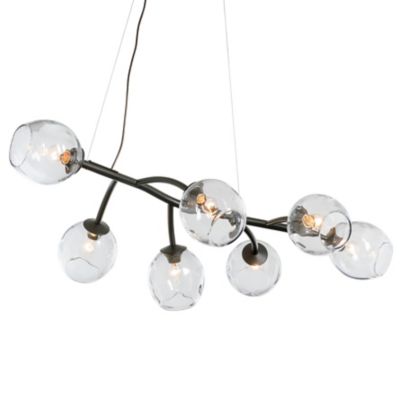 Hubbardton Forge Vine Linear Chandelier - Color: Black - Size: 7 light - 13