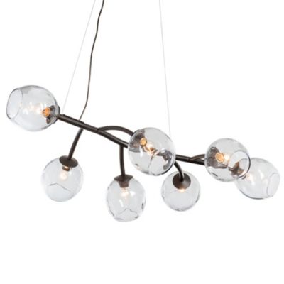 Hubbardton Forge Vine Linear Chandelier - Color: Grey - Size: 7 light - 138