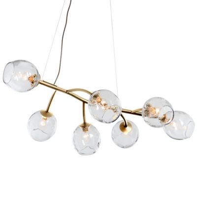 Hubbardton Forge Vine Linear Chandelier - Color: Brass - Size: 7 light - 13