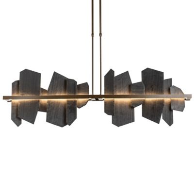 Hubbardton Forge Ardesia LED Linear Chandelier Light - Color: Bronze - Size