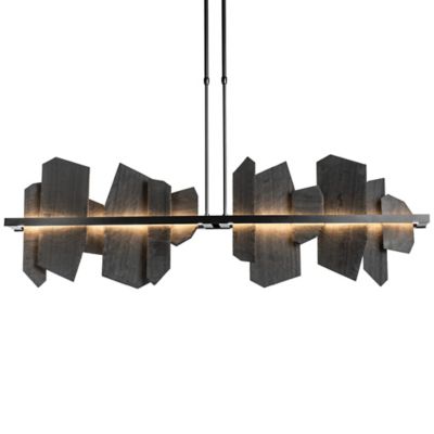 Hubbardton Forge Ardesia LED Linear Chandelier Light - Color: Black - Size: