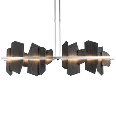 Hubbardton Forge Ardesia LED Linear Chandelier Light - Color: Silver - Size