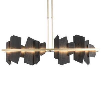 Hubbardton Forge Ardesia LED Linear Chandelier Light - Color: Brass - Size: