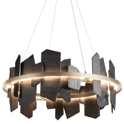 Hubbardton Forge Ardesia LED Chandeliers - Color: Gold - 139665-1008