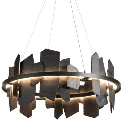 Hubbardton Forge Ardesia LED Chandeliers - Color: Grey - 139665-1002