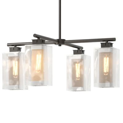 Hubbardton Forge Polaris Outdoor Chandelier - Color: Oil Rubbed - Size: 4 l