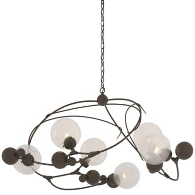 Hubbardton Forge Sprig Circular Chandelier - Color: Bronze - Size: 6 light 