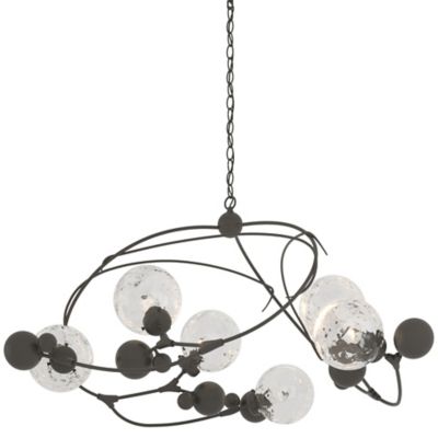 Hubbardton Forge Sprig Circular Chandelier - Color: Grey - Size: 6 light - 