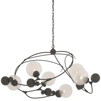 Hubbardton Forge Sprig Circular Chandelier - Color: Grey - Size: 6 light - 