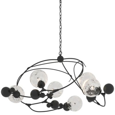 Hubbardton Forge Sprig Circular Chandelier - Color: Black - Size: 6 light -