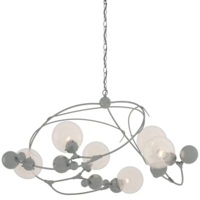 Hubbardton Forge Sprig Circular Chandelier - Color: Silver - Size: 6 light 