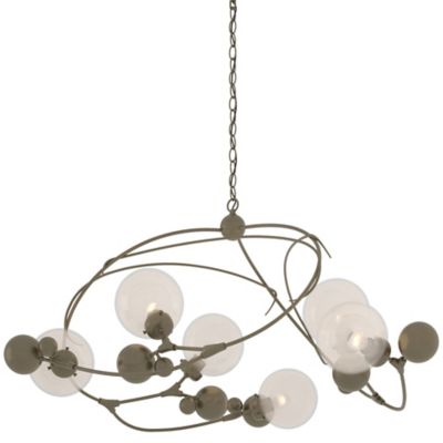 Hubbardton Forge Sprig Circular Chandelier - Color: Gold - Size: 6 light - 