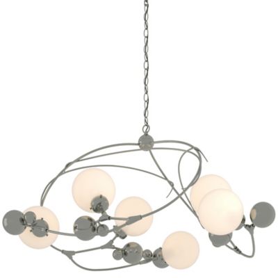 Hubbardton Forge Sprig Circular Chandelier - Color: Silver - Size: 6 light 