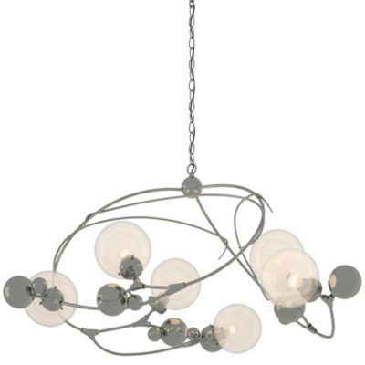 Hubbardton Forge Sprig Circular Chandelier - Color: Silver - Size: 6 light 