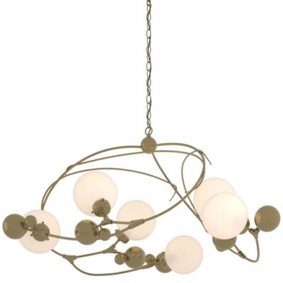 Hubbardton Forge Sprig Circular Chandelier - Color: Brass - Size: 6 light -