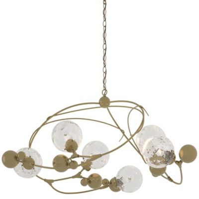 Hubbardton Forge Sprig Circular Chandelier - Color: Brass - Size: 6 light -