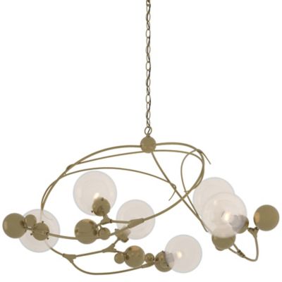 Hubbardton Forge Sprig Circular Chandelier - Color: Brass - Size: 6 light -