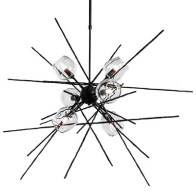 Hubbardton Forge Griffin Starburst Chandelier - Color: Black - Size: Standa