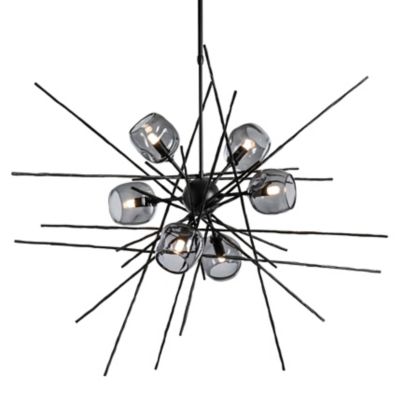 Hubbardton Forge Griffin Starburst Chandelier - Color: Black - Size: Standa