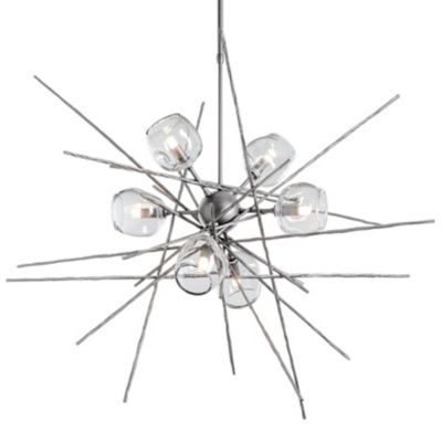 Hubbardton Forge Griffin Starburst Chandelier - Color: Silver - Size: Stand