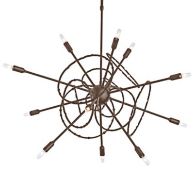 Hubbardton Forge Olympus Starburst Chandelier - Color: Bronze - Size: Mediu