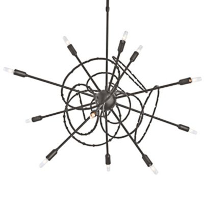 Hubbardton Forge Olympus Starburst Chandelier - Color: Grey - Size: Medium 