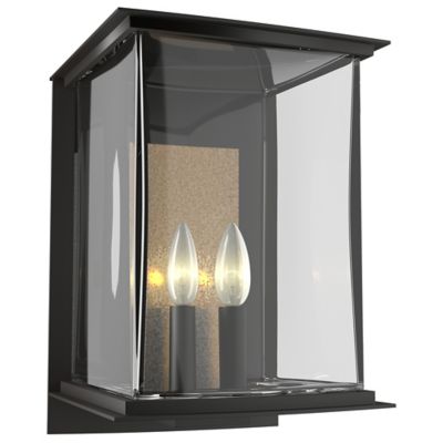 Hubbardton Forge Kingston Outdoor Wall Sconce - Color: Black - Size: Large 