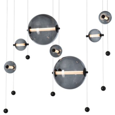 Hubbardton Forge Abacus Double LED Linear Chandelier - Color: Matte - Size: