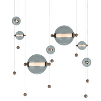 Hubbardton Forge Abacus Double LED Linear Chandelier - Color: Matte - Size: